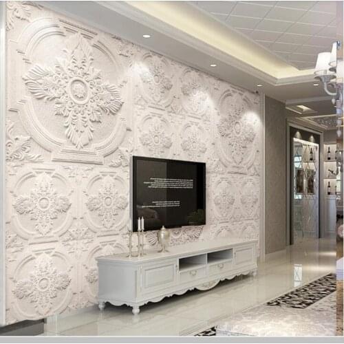 Papel de parede Classic European-style carved relief 3d wallpaper,living room tv wall bedroom wall papers home decor mural