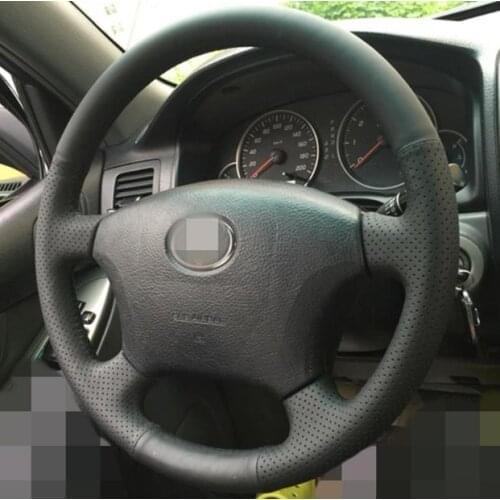 Sew-on genuine leather car steering wheel cover For Toyota Land Cruiser Prado 120 Land Cruiser (2003-2007) Tacoma(2005-2011)