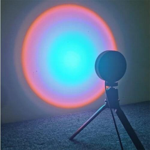 Sunset Projection Lamp USB Rainbow Sunset Lamp Color Changing Store Wall Decoration Lighting Led Night Light Sun Projection Lamp
