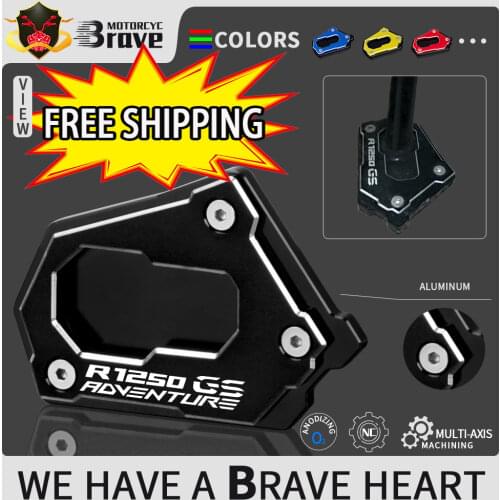 R1250GS Adv For BMW R 1250 GS Adventure 2018 - 2021 Motorcycle CNC Kickstand Side Stand Enlarge Extension Pad R1250GSA R1250 GSA