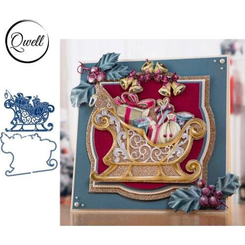 QWELL Christmas Gift Toboggan Metal Cutting Dies for Scrapbooking and Card Making Paper Embossing Craft New 2019 die cuts
