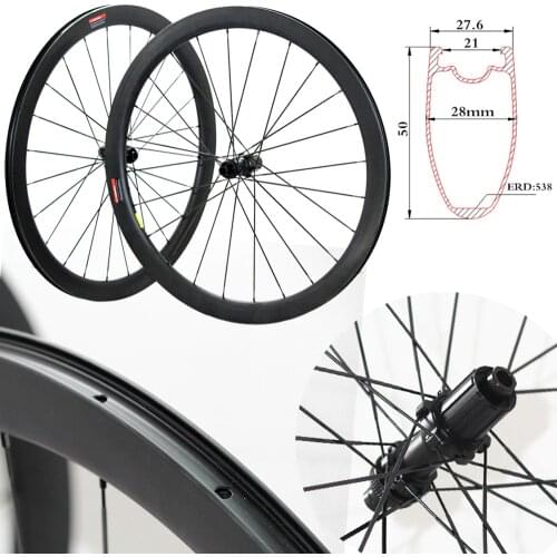 50mm Wide 28mm Bicycle-Wheelset Disc-Brake Road-Bike Carbon 700C T1000 Disk UD Carbon-Wheels Road-Central Lock Hubs