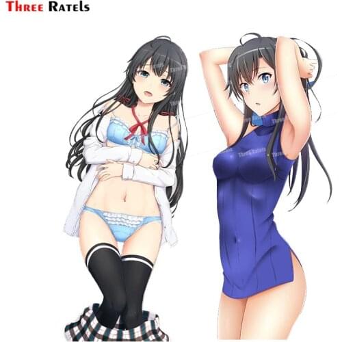 Three Ratels A56 Yukinoshita Yukino Yahari Ore No Seishun Lovecome Wa Machigatteiru Anime Vinyl Sticker For Xiaomi Auto Decal