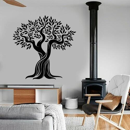 Vinyl Wall Decal Olive Tree Nature Leaves Branches Wall Stickers for Home Bedroom Living Room Decoration Design Decals B352