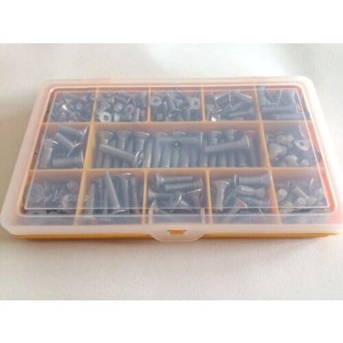 260xHex Socket Countersunk Screws Flat Head Socket ,M4 M5 M6 Machine Screws