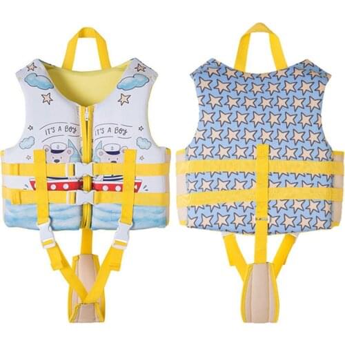 Water Sports Kids Life Vest Floating Girls Jacket Boy Swimsuit Sunscreen Floating Power Swimming Kids Baby Safety Vest