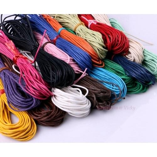 10 meters 1.5MM Waxed Leather Thread Wax Cotton Cord String Strap Necklace Rope Bead For shamballa Bracelet 17 Colors Choice