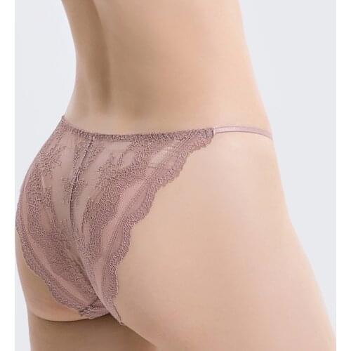Women Panties Sexy Underwear Seamless Transparent Underwear Hallow Out Low Rise Solid Color Panties Cotton Wedding Underwear
