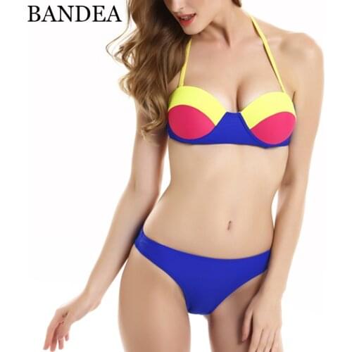 BANDEA Bikini 2019 Sexy Swimwear Women Push UP Bikini Brazilian Patchwork Swimwear Bathing suits Swimsuit Female Biquini