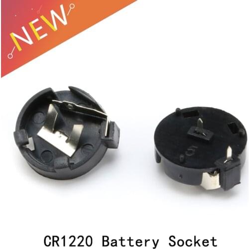 10Pcs CR1220 round Button Coin Cell Battery Socket Holder Case Cover 3V battery Storage Box