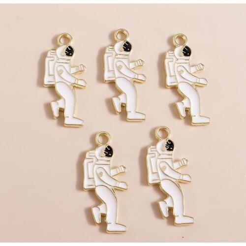 10pcs 11*25mm Space Series Astronaut Charms Pendant for Jewelry Making Spaceman Charms Necklaces Earrings Making Accessories