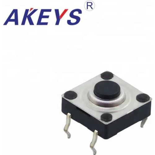 10PCS TS-I007 Tactile Switch 10*10 4 Pin DIP Type Tact Switch Pressure Control Switch Black Button