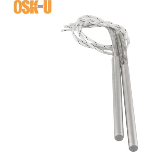 2PCS Electric Cartridge Heating Resistance Element 8mm Tube Diameter 220V Electric Heating Tube Element Wattage 200/250/300/350W