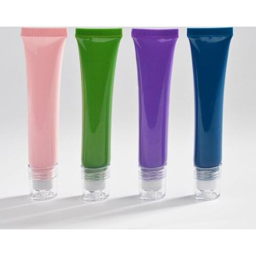 20pcs 20ml Squeeze Tube Refillable Roll On Bottle Beauty Lip Balm Hand Cream Hose Sample Travel Cosmetic Containers