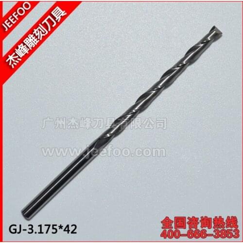 3.175*42mm Two Flutes Spiral Bits , CNC Router end Mill for CNC Machine Engraving