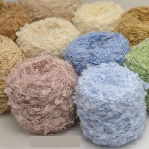50g/Lot soft plush wool acrylic Fancy loop yarn for knitting Solid color Yarn to crochet weaving thread to knitted handmake DIY