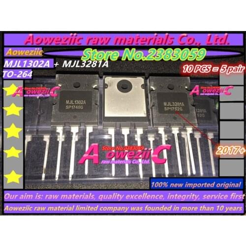 Aoweziic 2017+ 100% new imported original MJL3281A MJL1302A MJL3281A TO-264 High power amplifier transistors (1 pair )