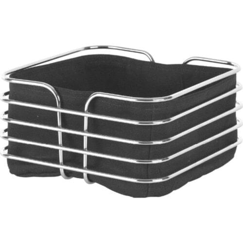 Arrita Home Metal Stripe Fabric Square Breadstuff Black