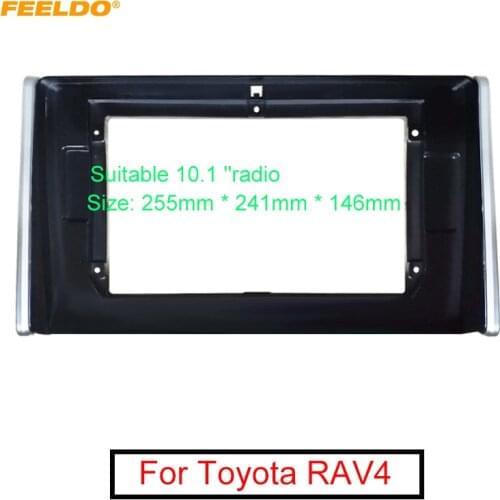 FEELDO Car Sterei 2Din Fascia Frame Adapter For Toyota RAV4 10.1" Big Screen CD/DVD Player Fitting Panel Frame Kit