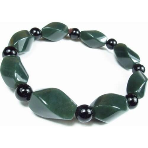 Drop Shipping Natural Nephrite Bangles Natural HETIAN Jade Beads Bracelets Gift for Women Males Fine Jewelry