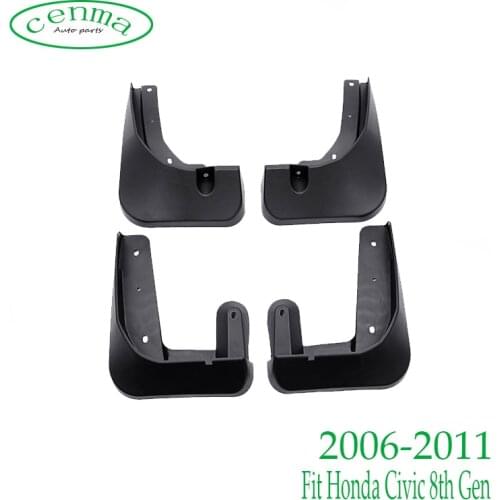 4 Pcs Mud Flaps For Honda Civic 8th Gen 2011~2006 2007 2008 2009 2010 Splash Guards Front and Rear Mudguards Fender Mudflaps