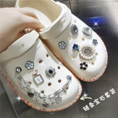 Chain bracelet Shoe Decoration Buckle croc Charms 10pcs/set flower lucky-star perfume diamond DIY Combination Jibz Accessories