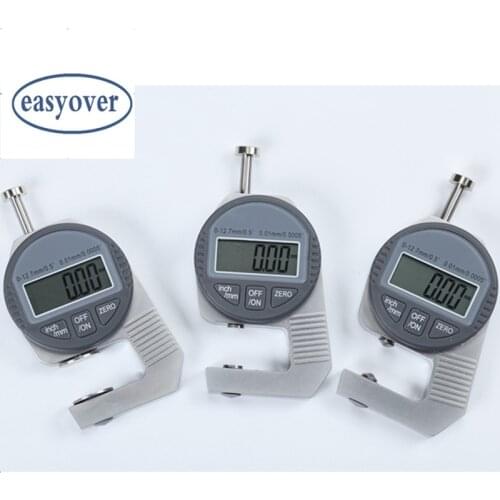 0.01mm Digital Thickness Meter 0.0005" 10mm LCD Pocket Digital Dial Indicator Sponge Steel Sheet Leather Thickness Gauge Tools