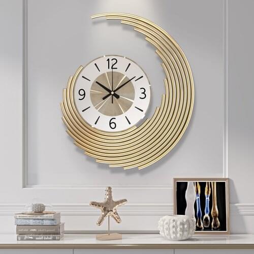 Home Decor Modern Metal Wall Clock Mural Crafts Livingroom Bedroom Office Hotel Wall Sticker Wall Ornaments Watches Decoration