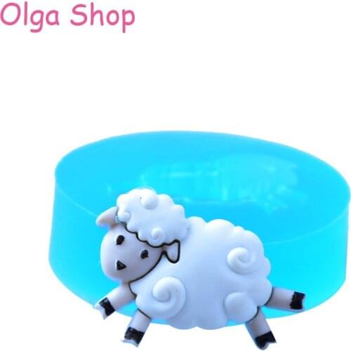 DYL103 21.1mm Sheep Silicone Mold - Farm Animal Mould Sugarcraft, Fondant, Scrapbooking, Gum Paste, Resin, Cookie Biscuit Candy