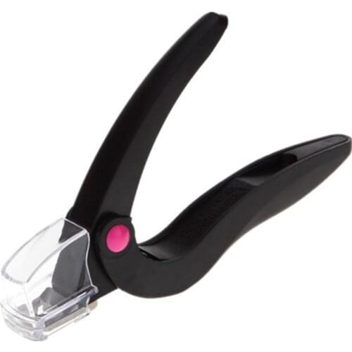 Flase Nail Cutter Art Tips Scissors Round Edge Finger Cutter Nail Manicure Tool Plastic Nail Supplies for Professionals