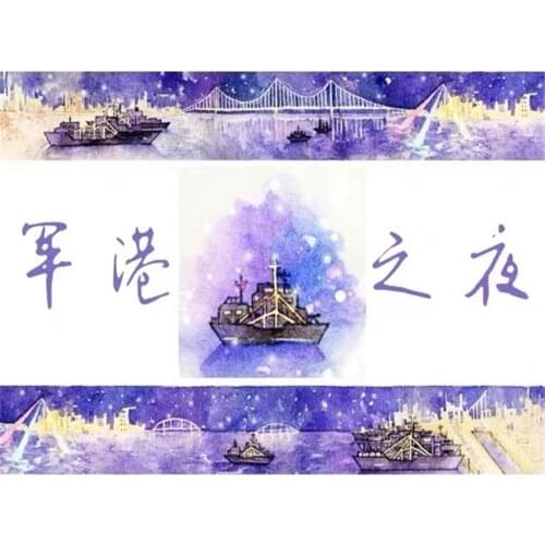 Beauty Night Washi Masking Tapes for Card Making DIY Scrapbooking Decorative Stickers