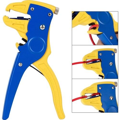 Adjustable Automatic Wire Stripper 2 in 1 Stripping Cutter Pliers Knife 12-24 AWG Cable Stripper Tools Decrutation Pliers