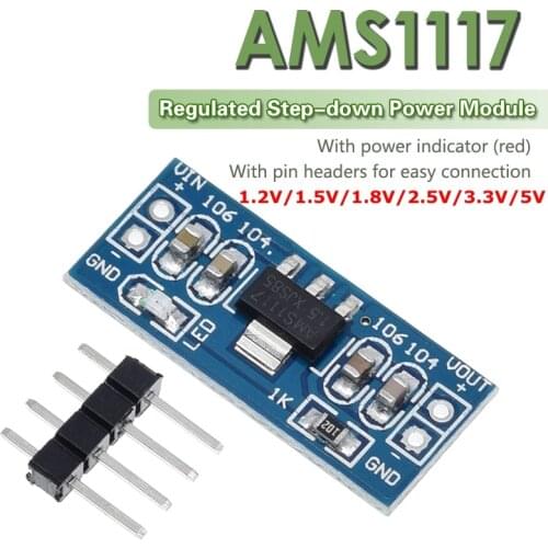2PCS AMS1117 1.2V 1.5V 1.8V 2.5V 3.3V 5V power supply module AMS1117-5.0V power module AMS1117-3.3V For diy kit