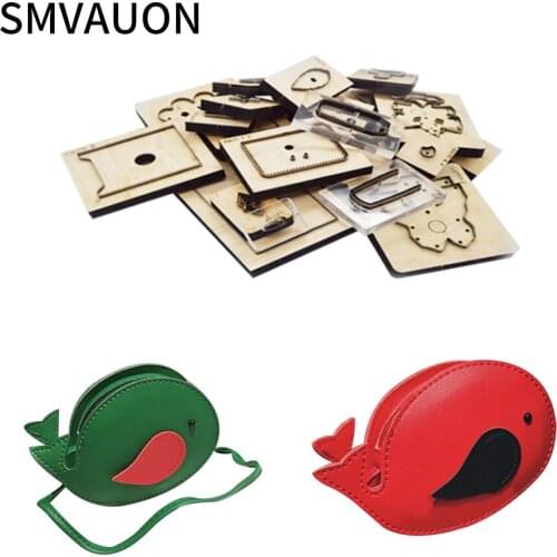 SMVAUON Shoulder Bag Diy 2021 Cartoon Whale Inclined Shoulder Bag Dies Suitable For Die-Cutting Machines