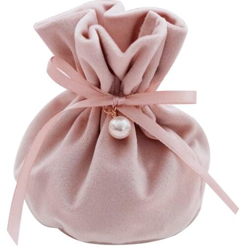 New Flannel Candy Gift Bags Wedding Favors and Gifts Box Sweet Candy Bag for Birthday Baby Shower Party Supplies