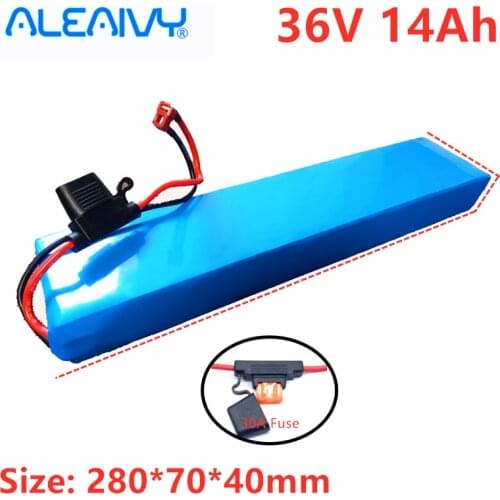 New 36v 14ah Electric Bicycle Battery Pack 10S 3P 500W High Power and Capacity 36V E bike Scooter With 30A Fuse XT60 And T Plug