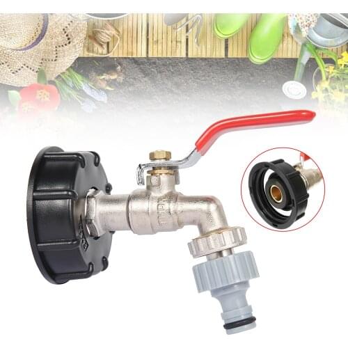 1/2" IBC Tank Adapter Ball Outlet To Brass Tap Replacement Valve Fitting Brass Faucet Valve for Home Garden Water Connectors