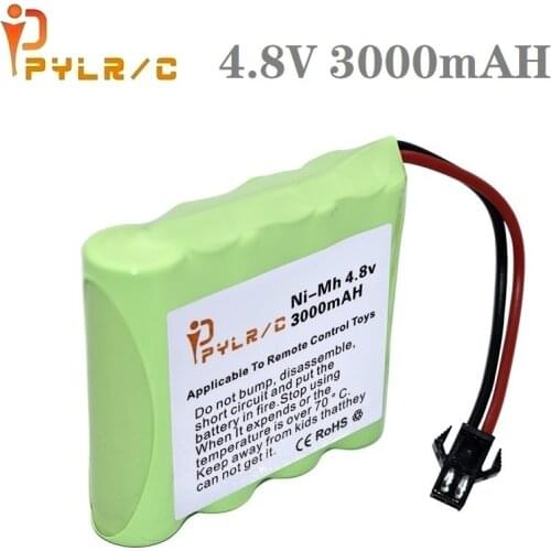 PYLR/C 4.8v rechargeable Battery For Tanks robots 3000mah Ni-MH battery NiMh aa 4.8 V pack 3000mah batteries for RC cars RC boat