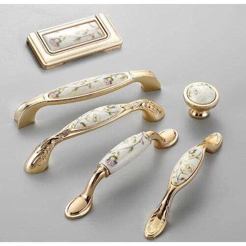 Handles for Furniture Elegant Zinc Alloy Kitchen Cabinet Knobs and Handles Wardrobe Cupboard Door Handle Closet Drawer Pulls