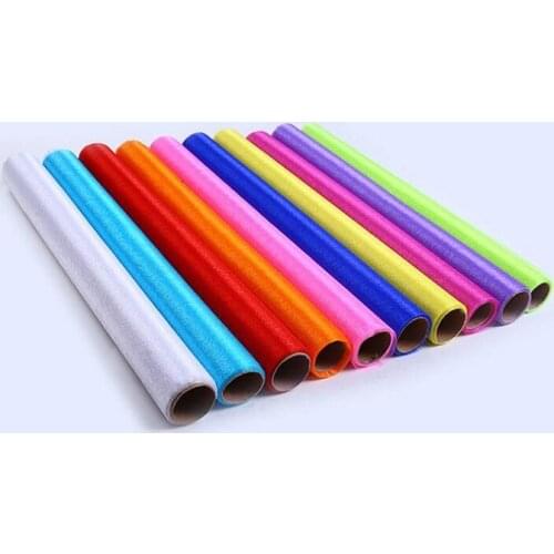 Wide 48cm Mariage Yarn Tulle Sheer Crystal Organza Fabric Birthday Event Party for DIY Arches Chair Sashes Wedding Decoration Wh