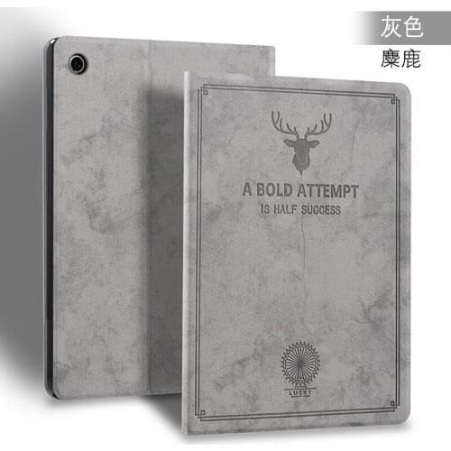 Smart Tablet Skin For Huawei MediaPad M5 Pro 10.8 Inch Case Deer Head PU Leather Shell Wake Sleep Flip Stand Cover Coque+pen