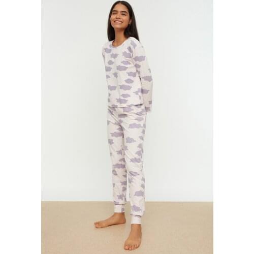Trendyol Heart Knitted Pajamas Set THMAW21PT0566