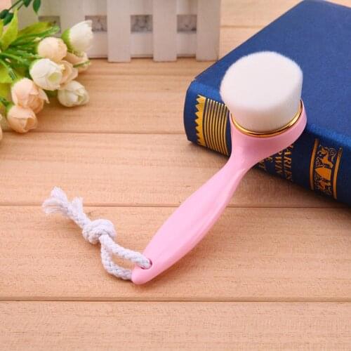 Facial Care Mild Fiber Oval Brush Makeup Cleansing Washing Brushes Beauty Long Handle Face Deep Makeup Maquiagem Face Clean