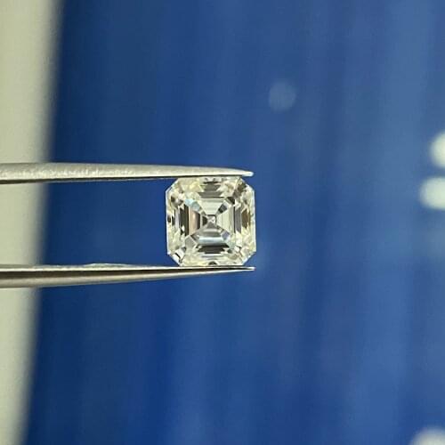 VS2 Asscher Cut 5*5mm VVS Loose Moissanite Diamond Stone Make for Pendant Ring Earrings