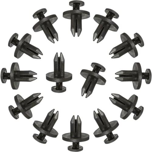 20/50/100/200Pcs Trunk Screw Rivets Set Car Bumper Fender Push Pin Clips For Auto Black Plastic Fastener Clips