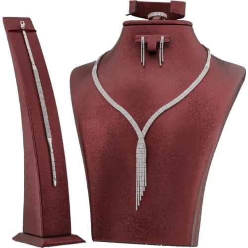 3 Row Cross Knit Design Silver Women New Trendy Clear Crystal Elegant Design Famale Wedding Jewelry Made in Turkey