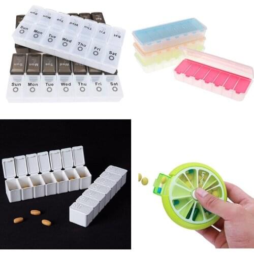 7Days Weekly Pill Case 14 Grids Tablte Organizer Pill Box Pill Storage organizer