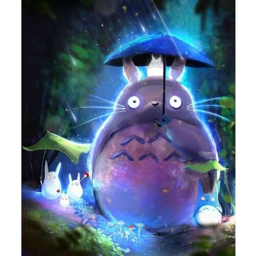 Diamond painting cartoon DIY 5D shiny umbrella cat diamond embroidery mosaic cross stitch embroidery children home decoration