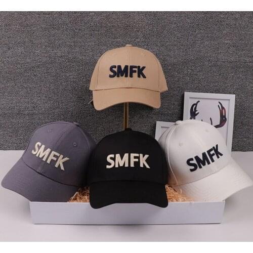 Tide Brand Baseball Cap INS Letter Embroidery Summer White Peaked Caps Unisex Face Small Breathable Sun Hat