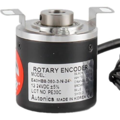 Autonics E40HB10-360-3-V-24 10MM Blind Shaft Encoder 1000T-24 100 360 600 1000 1024 2000PPR Voltage Output A B Z Phase 24VDC